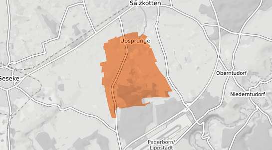 Mietspiegelkarte Salzkotten Upsprunge