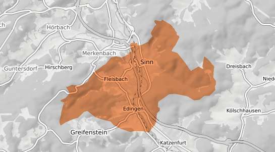 Mietspiegelkarte Sinn Sinn