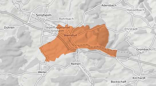 Mietspiegelkarte Sinsheim Steinsfurt