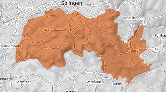 Mietspiegelkarte Solingen Burg