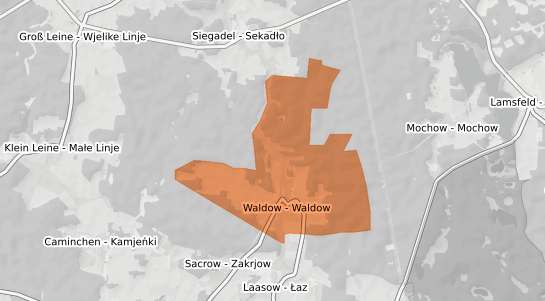Mietspiegelkarte Spreewaldheide Waldow