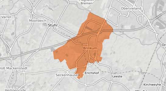 Mietspiegelkarte Stuhr Brinkum