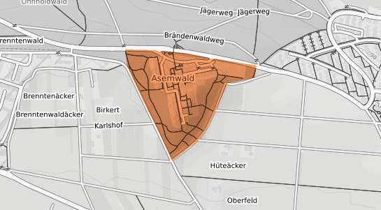 Mietspiegelkarte Stuttgart Asemwald
