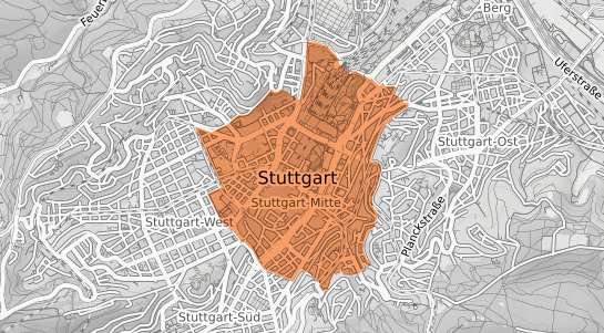 Mietspiegelkarte Stuttgart Mitte