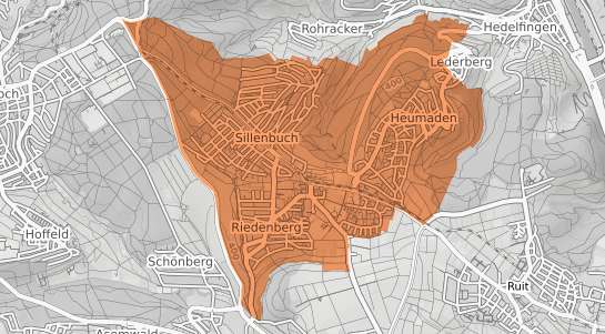 Mietspiegelkarte Stuttgart Sillenbuch
