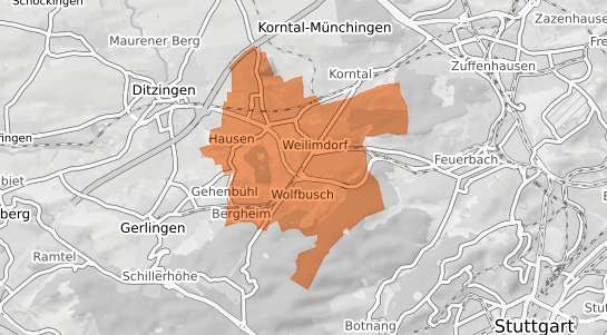 Mietspiegelkarte Stuttgart Weilimdorf