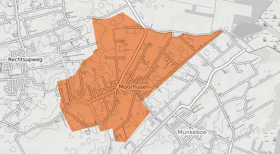 Mietspiegelkarte S&uuml;dbrookmerland Moorhusen