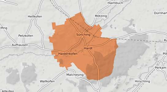 Mietspiegelkarte S&uuml;nching S&uuml;nching