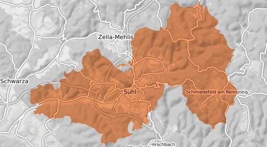 Mietspiegelkarte Suhl Suhl