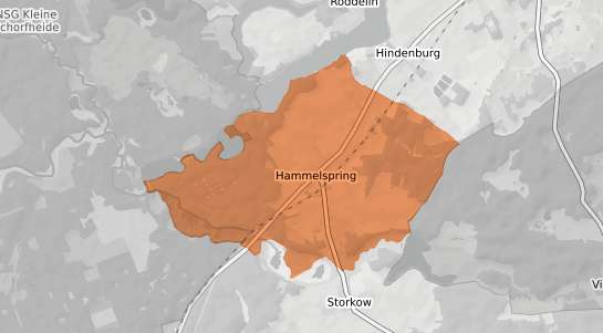 Mietspiegelkarte Templin Hammelspring