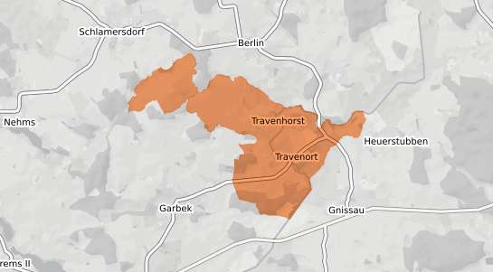 Mietspiegelkarte Travenhorst Travenhorst