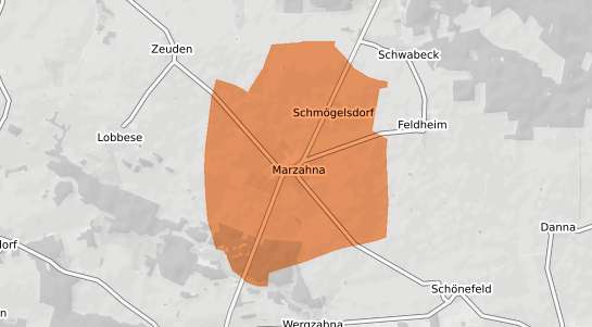 Mietspiegelkarte Treuenbrietzen Marzahna