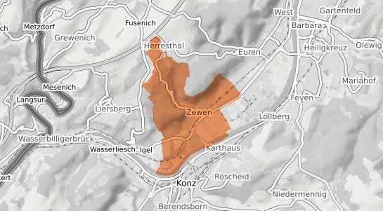 Mietspiegelkarte Trier Zewen