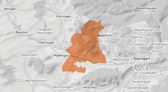 Mietspiegelkarte T&uuml;bingen Unterjesingen