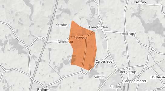 Mietspiegelkarte Vechta Spreda