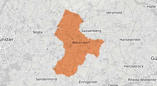 Mietspiegelkarte Warendorf Warendorf