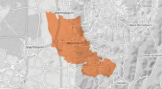 Mietspiegelkarte Weinheim Weinheim