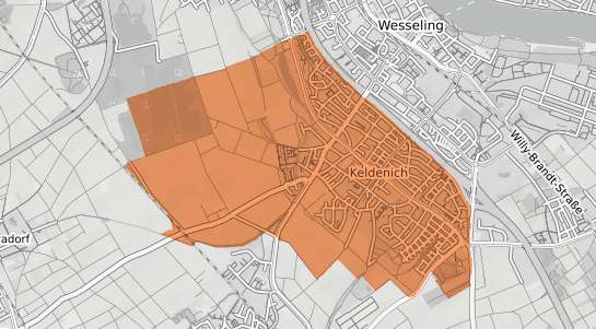 Mietspiegelkarte Wesseling Keldenich