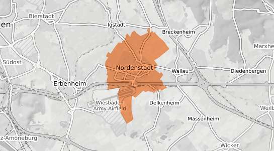 Mietspiegelkarte Wiesbaden Nordenstadt