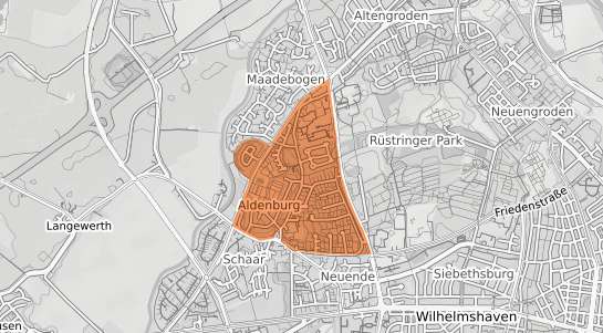 Mietspiegelkarte Wilhelmshaven Aldenburg