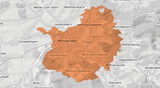 Mietspiegelkarte Winnenden Winnenden