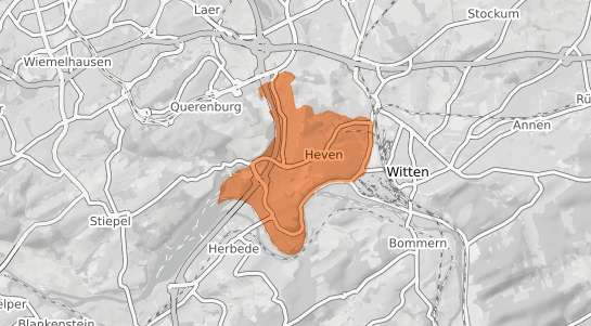 Mietspiegelkarte Witten Heven