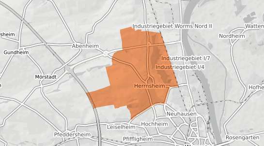 Mietspiegelkarte Worms Herrnsheim