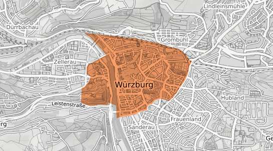 Mietspiegelkarte W&uuml;rzburg Altstadt