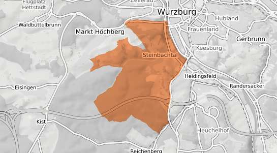 Mietspiegelkarte W&uuml;rzburg Steinbachtal