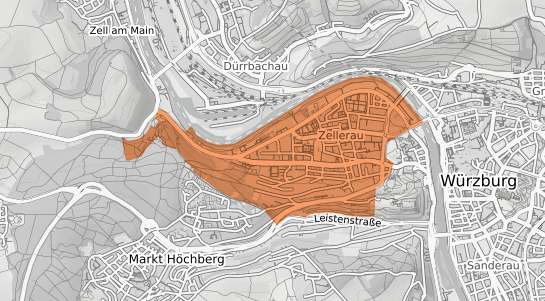 Mietspiegelkarte W&uuml;rzburg Zellerau