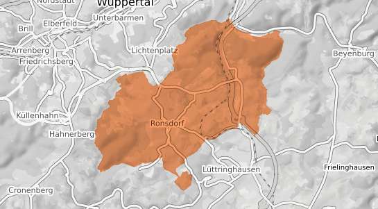 Mietspiegelkarte Wuppertal Ronsdorf